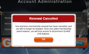 QuakeLive Cancelled